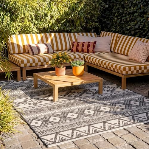 In- & Outdoor Teppich - Summer Beyond Grau - 80x150 cm | Wetterfest - Synthetik, Polypropylen - Garten / Terrasse - Terrasse teppich - Outdoor rug