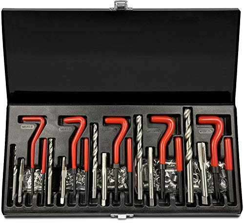 Highking Tool 131tlg Gewinde Reparatur Gewindereparatur Werkzeug Satz Auto M5 M6 M8 M10 M12