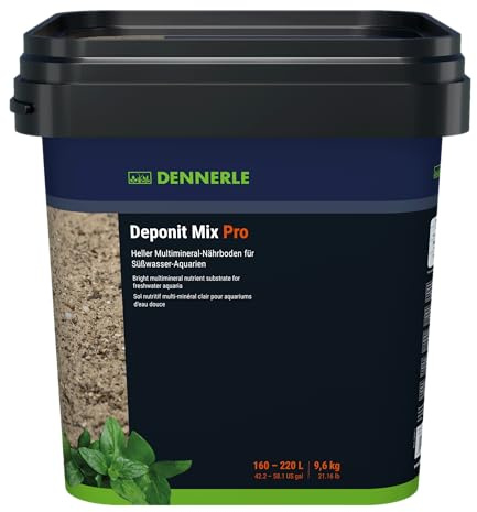 Dennerle Deponit Mix Pro, 9,6 kg Multi-Mineral Nährboden für Aquarien