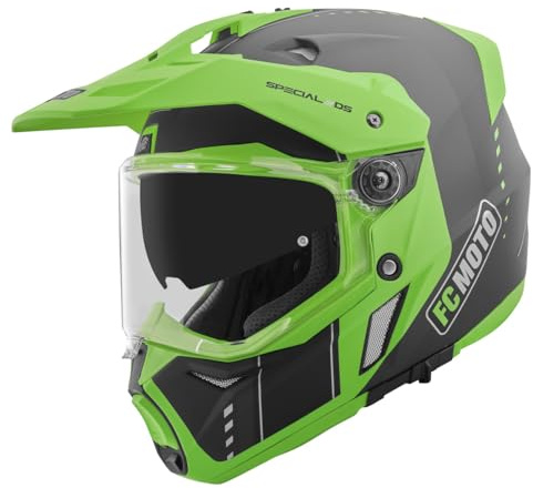 FC-Moto Pro Air Enduro-hjälm, schwarz/grün, L