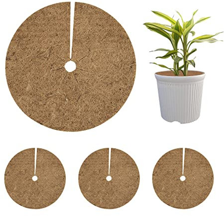 YWNYT 6pcs Coconut Mulching Discs, 30cm Coconut Plant Protection Coconut Mat Winter Protection for Plants Ideal Frost Protection of Pot Plants
