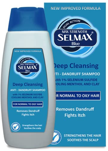 Selmax Blue Deep Cleansing Shampoo 200ml Dual Action Anti Dandruff nourishing Shampoo for Normal to Oily Hair New Improved Formula
