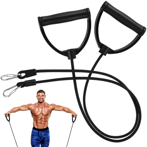 Warmhm 1 Paar Stepper-Widerstandsbänder Mit Griffen Stepper Fitness Seil Widerstandsband Für Arm- Schulter- Rücken- Und Brusttraining Kompakt Für Heimtraining