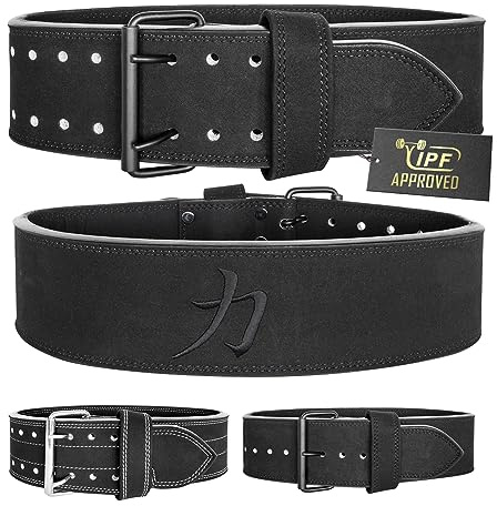 Strength Shop 13mm Prong Belt Gewichthebergürtel mit Schnallenverschluss, IPF-zertifiziert, Robuster & langlebiger Lifting Belt schützt u. stabilisiert Rumpf & Wirbelsäule im Training