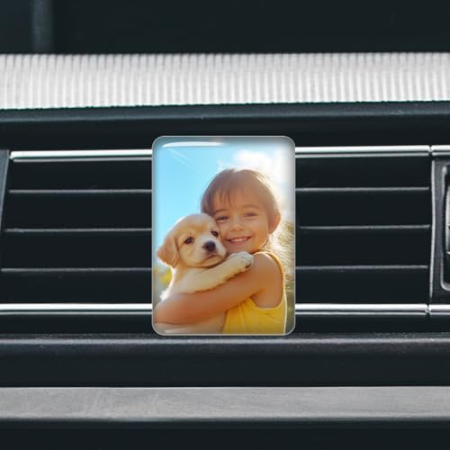 Personalisierte Auto Lufterfrischer Clip mit Foto und Text Car Air Freshener Vent Clips für Männer Frauen Geschenk