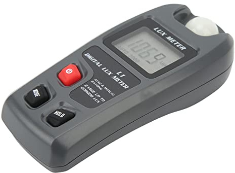 Yctze Digitales Lichtmessgerät mit LCD-Display für Genaue Beleuchtungsstärketests, Luxmeter mit Automatischer Abschaltfunktion