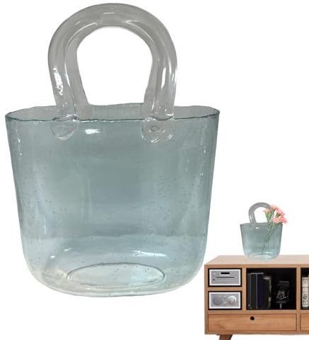 Vaso trasparente a forma di borsa: vasi in , da pesce, vaso per fiori fatto a mano, composizione floreale, acquario e vaso di come decorazione per la casa