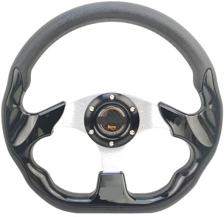 AutoLenkrad Auto Sport Lenkrad Racing Typ Universal 13 Zoll 320MM Aluminium PU 4Farbe D Styling(BLACK)
