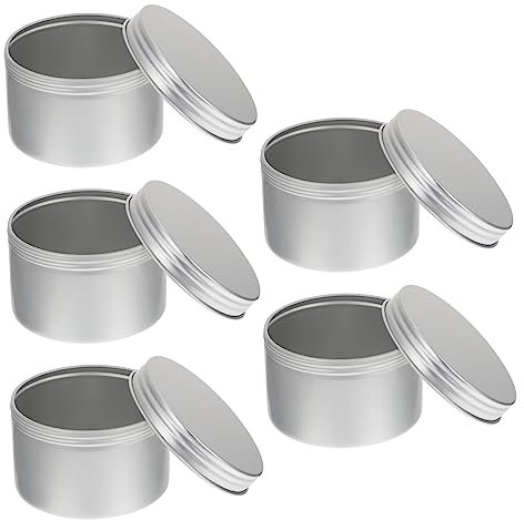 COLLBATH 5er Satz 180ml Weihnachts-süßigkeiten-aufbewahrungsboxen Teelichthalter Metallbehälter