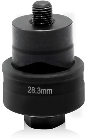 CCLIFE Lochschneider 28,3 mm, Schraublochstanzer für exakte Lochstanzungen in Spüle, Metall und Edelstahl | Schraublochstanzer, Blechlochstanze, 50-52 HRC, M2-Bohrer, Für Präzise Bohrungen in Spülbecken, Metall und Edelstahl
