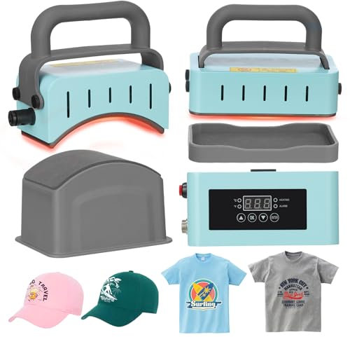 XDOVET Hut-Heizpresse - Mini-Hut-Heizpresse mit gebogenem, isoliertem Sicherheitssockel zum Heißpressen und Bügeln von Hüten und Kissen, spezialisiert auf Sublimation, Vinyl, Wärmeübertragung