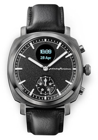 Pininfarina Senso Hybrid Smartwatch mit Herzfrequenzsensor & Oximeter, Multisport Hybrid Smartwatch Herren, 30-Tage Akkuladung, Aktivitäts- & Schlaftracking, Android/iOS kompatibel