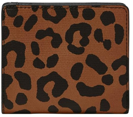FOSSIL Logan RFID Small Bifold Wallet Leopard
