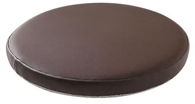 IJQXLA 35 * 35cm Runde Echtleder Sitzkissen Braun Lederkissen Sitzpolster fur Barstuhl Barhocker Sessel Stuhle Bank doppelt genähtes Echt Leder Kissen Sitzauflage Auflage