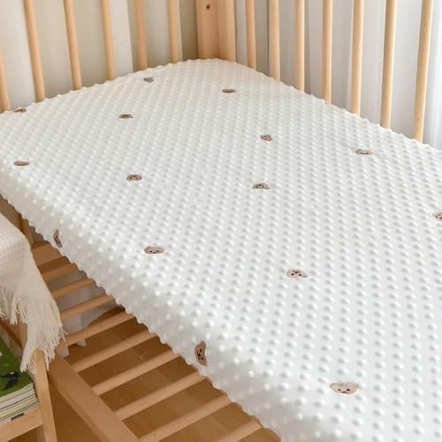 DFLINGA 1 pcs 70x130/60x120 cm Chaud Corail Polaire Bébé Berceau Drap-Housse pour Nouveau-Né Doux Lit Lit Matelas Housse Drap De Lit Bébé Literie