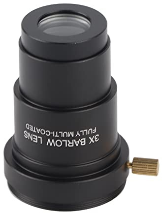Kvalitet 3x Barlow-lins Multibelagd Optik 1,25 Tum Astronomiska Teleskopögon för Förbättrad Visningsupplevelse