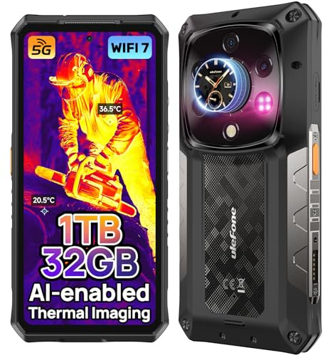 Ulefone Armor 28 Ultra 5G Rugged Smartphone Thermal Imaging, 32GB+1TB/2TB Expansion, Dimensity 9300+, 120W, 50W QI Wirelss Charging, Android 15, 6.67 AMLOD Dual Screen, 64MP Night Vision, 8K Video