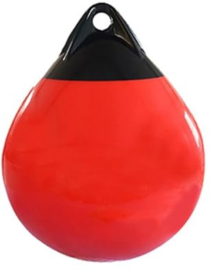 ZBORAVPIX Boje Bootsfender， Dock Bumper Ball Aufblasbare Mooring Anker Boje Rot Schwarz 30cm Durchmesser 35cm Höhe