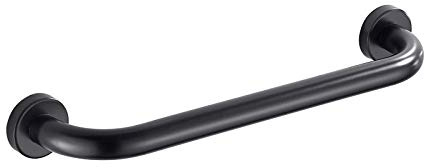TENVORA Grab Rail,Grab Rails For Bathroom Aluminum Black Matte Bathroom Toilet Bathroom Elderly Safety Grab Bar Non-slip Handle(30cm)