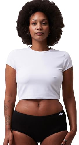 MAWASHI Shorty Moonchild Femme en Tencel™ Lyocell - Effet Seconde Peau, Confortable et Couvrant - Noir - M