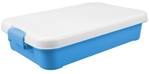 CLISPEED Portable Storage Container Sand Tray Plastic with Lid for Outdoor Activities Sensory Activity Box , Large Capacity Lightweight and Sturdy for Sandbox Adventures