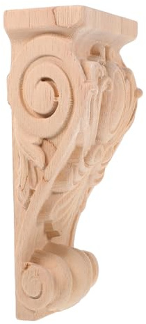 NUOBESTY Mensole in Legno Decorative Intagliate Applique in Legno Rustico Stile Europeo Mensola Angolare Classica Per Colonna Romana Per Ville e Hotel