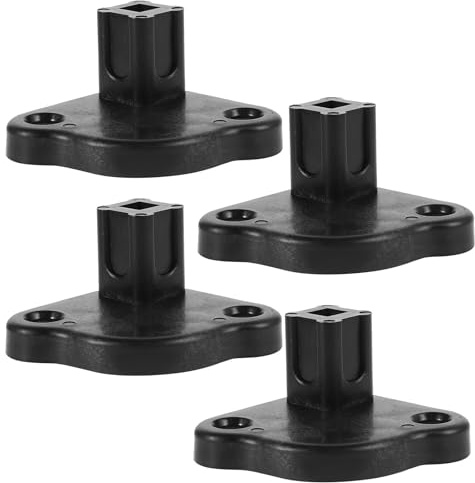 GALPADA Support de Tente Léger en Plastique Noir 4 Pièces pour Camping, Base Stable à Quatre Pieds, Accessoire Indispensable pour Tente Parasol en Extérieur