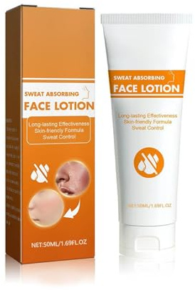 Anti-transpirant pour le visage, réduit efficacement la transpiration excessive sur le visage, régule la production de sébum et hydrate - Convient pour homme et femme (1 pièce)