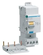 bloc différentiel - 3 phases + neutre - 25a - 30 ma - type ac - hager bdc425f