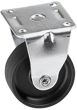 Metafranc Roulette fixe Ø 50 mm – Plaque 42 x 42 mm – Roue en plastique – Surface de roulement rigide – Roulement coulissant – Charge maximale 40 kg/Roulette de transport/Roulette pour meubles /