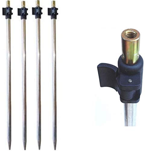 4 PICCHETTI PESCA CON FILETTATURA M.1,50 CARPFISHING NASSA