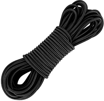 Prasacco Corda elastica da 3 mm x 10 m, resistente, per fissare gli urti, per barca, campeggio, rimorchio, lacci per scarpe, progetti fai da te