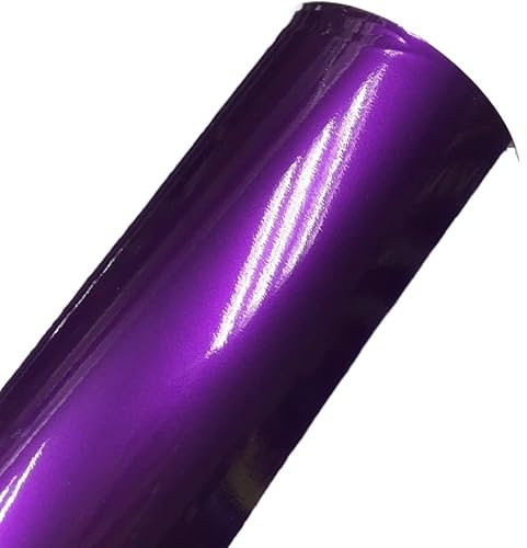 Autofolie Gloss Metallic Gunmetal Vinyl Wrap Candy Glossy Grey Car Film Aufkleber mit Luftblase Auto Motorradmotorradverpackung Abdeckungsfolie Auto Folie (Color Name : Purple)