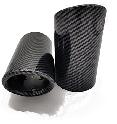 Auspuffblenden Für Audi Für A3 Für 8V Für 8P Für A4 Für B8 Für A1 Für Q5 Für A5 2 Stücke Auto Auspuff Endrohr Abdeckung Auto Zubehör Auspuffrohr (Farbe : Carbon Color)