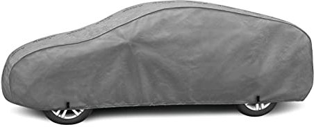 Autoabdeckung Wasserfest & Extrastark Atmungsaktive Autoplane Abdeckplane gegen Regen Schnee Wind UV-Strahlung Laub und Anderen Schmutz Autogarage Grau, L SUV Coupe L: 450-475 cm/H: 135-145 cm