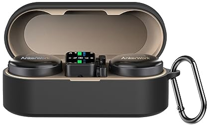SanSixi Microphone Armor Portable Non-toxic Cover Silicone Dustproof Washable Protective Cover for Anker work M650 Wireless Microphone Accessories (Black)