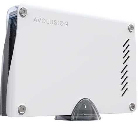 Avolusion PRO-M5 Series 4TB USB 3.0 External Gaming Hard Drive for PS5 Game Console (White, Metal Case) - 2 Year Warranty (Renewed)