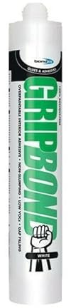 Bond It Gripbond White Sealant Solvent-free Construction Adhesive Glues 350ml Grab plastics wood concrete carpet metal