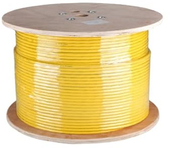 Cable de Red con Doble blindaje Cat8 SFTP, 40Gbps, 2000MHz, Compatible con línea Ethernet PoE de 100W for Cables de Fibra óptica, Salida síncrona (Color : Yellow, Size : 25M)