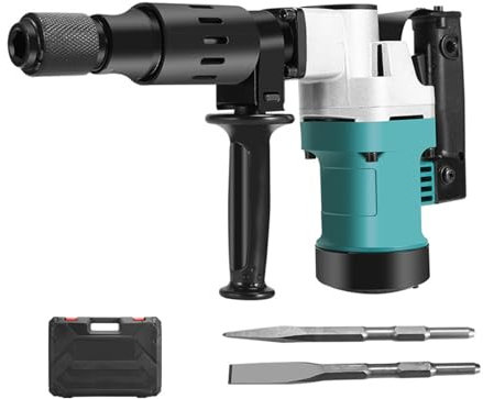 YHJLZNA Rotary Hammer Drill Kit Impact Drill Rotary Hammer Demolition Breaker, Drill Drilling Pneumatic Impact Drilling Chiselling Rotating Handle For Wood, Steel, Concrete