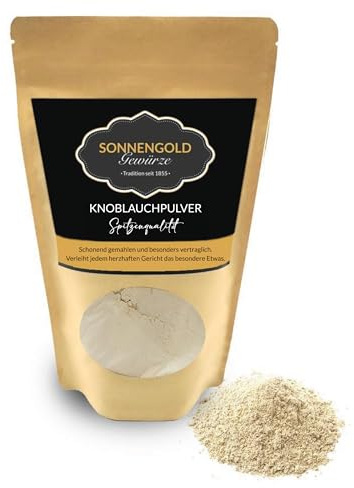 Sonnengold Gewürze - 200g Premium Knoblauchpulver - Meisterqualität seit 1855 - Handverpackt in umweltfreundlicher Verpackung