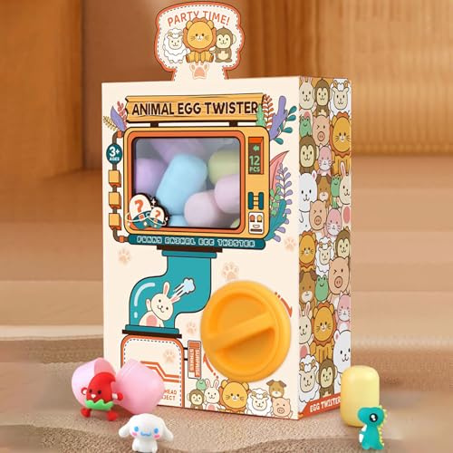 Mini Vending Machine Kids Toys Claw Machine Twist Surprise Box Dragon Eggs | Interactive Creative Surprise Eggs with Toys Perfect for Birthdays Halloween Christmas Easter egg for Kids hunt gift (yellow)