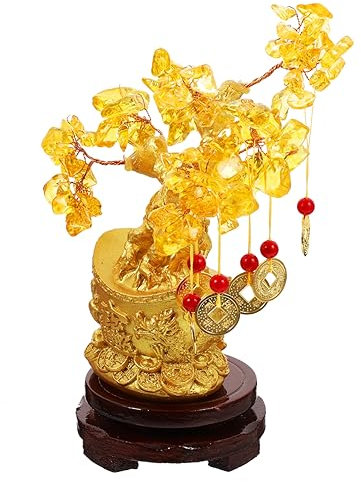 Amosfun Kupferbasis Kreatives Kleiner Barrenbaum Heimdekoration Für Das Büro Chinesisches Neujahrsornament