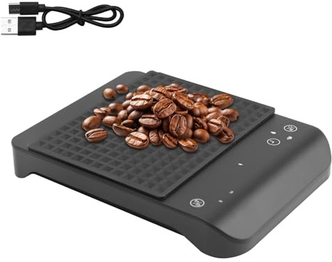 Yopption Digitale Kaffeewaage mit Timer, 3 kg/ 0, 1 g, genaue tragbare Digitalwaage, Espressowaage, Pour- Over- Kaffeewaage