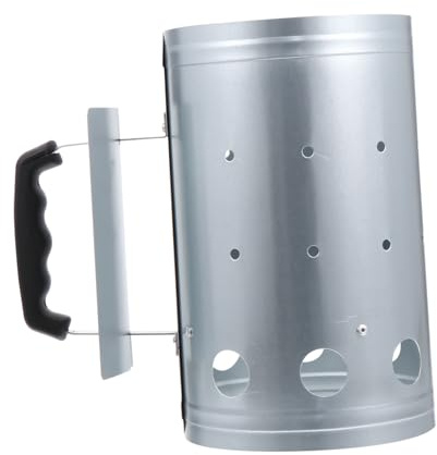 ibasenice Charcoal Burner Bbq Fire Starter Chimney Outdoor Log Burner Grill Tool Bbq Grill Lighter Heat Shield
