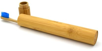 Ipetboom Biologisch Abbaubare Bambuszahnbürste Mit Weichen Borsten Und Ergonomischem Griff Umweltfreundliche Holz-zahnbürste Für Erwachsene -aufbewahrungstube Blau