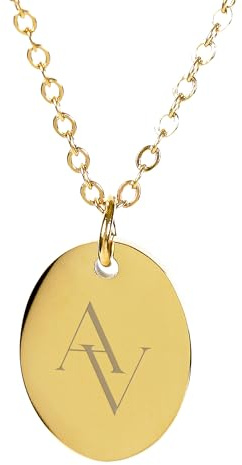Aurelyn Personalisierte Kette mit Gravur – Halskette personalisiert für Damen – Kettenanhänger mit Namen oder Initialen – Geschenkidee für Frauen, Freundin, Mama oder dich selbst