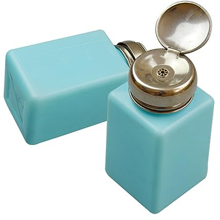 GALPADA Leere Antistatische 200 Ml Pumpflasche Edelstahl Deckel Flüssigkeitsspender Nagelpflege Make Up Entferner Aufbewahrung