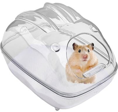 Chaies Sandbox for Hamsters | Gerbil Hygiene Tray - Transparent Chinchilla Bath, Small Animal Body Cleaning for Gerbil And Rodents