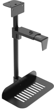 Support de moniteur réglable pour PC sous le bureau Support de PC réglable sous le bureau et au mur, support de boîtier d'unité centrale avec action pivotante et bras de verrouillage sécurisé pour mo